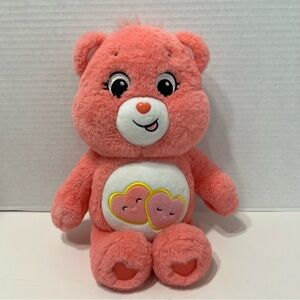 CARE BEARS Love A Lot bear 14” plush stuffed animal pink toy